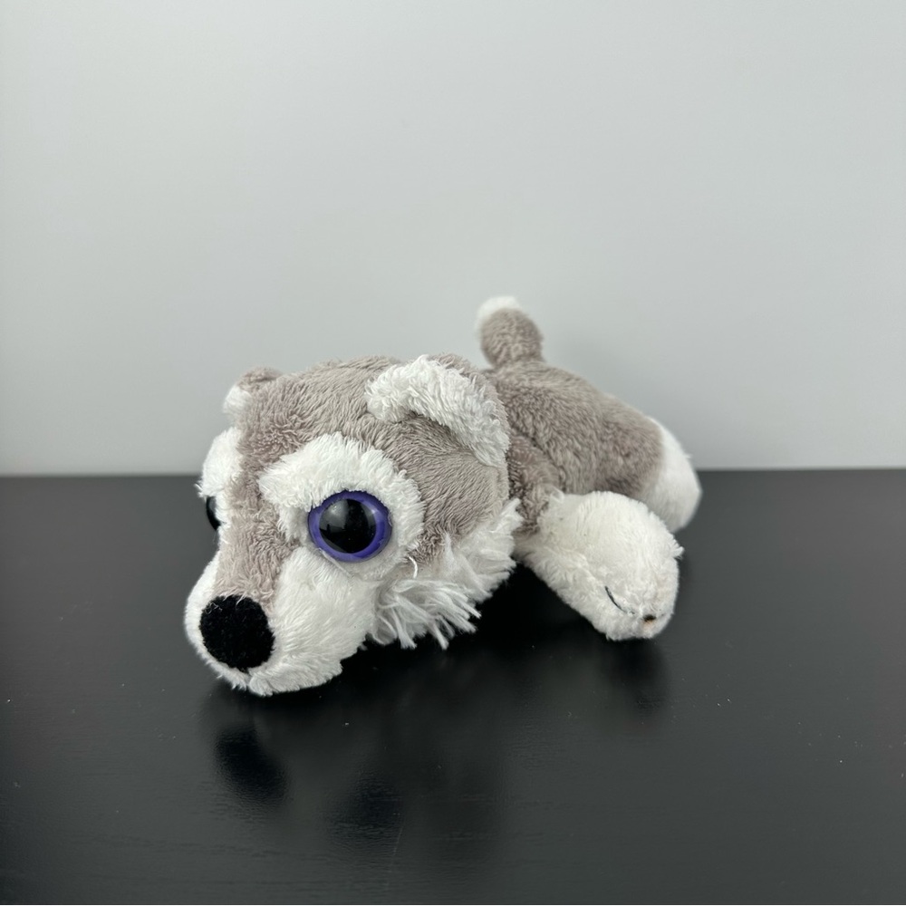 Russ Berrie Rare Lil Peepers Hunter Husky Puppy Dog 5" Plush Stuffed Wolf HTF